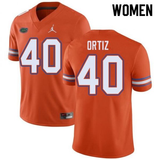 Women's Florida Gators #40 Marco Ortiz NCAA Jordan Brand Orange Authentic Stitched College Football Jersey HJA8162JW